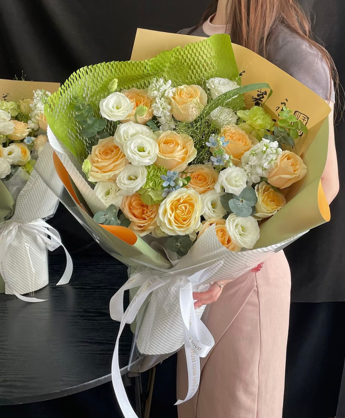Peach Garden - Bespoke Mixed Fresh Flower Bouquet