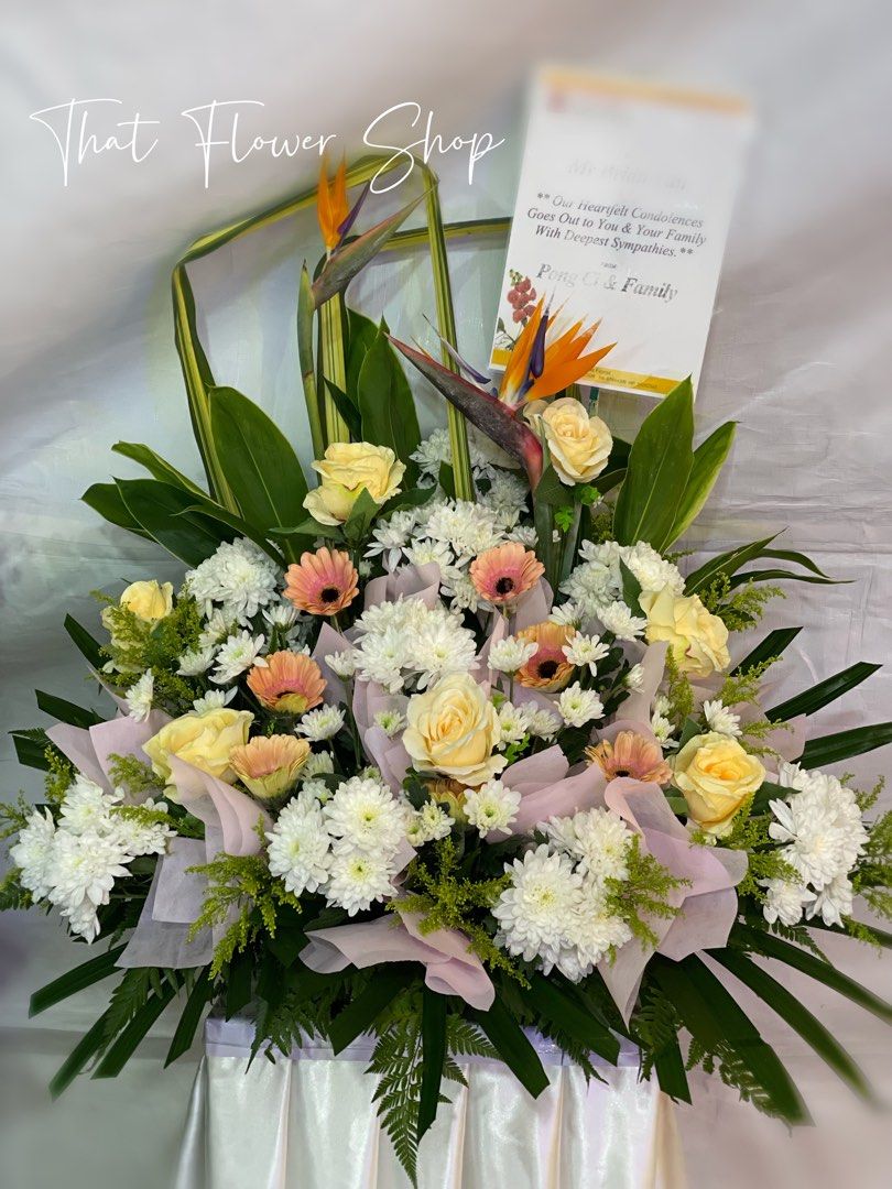 Deepest Sympathy Condolence Flower Stand