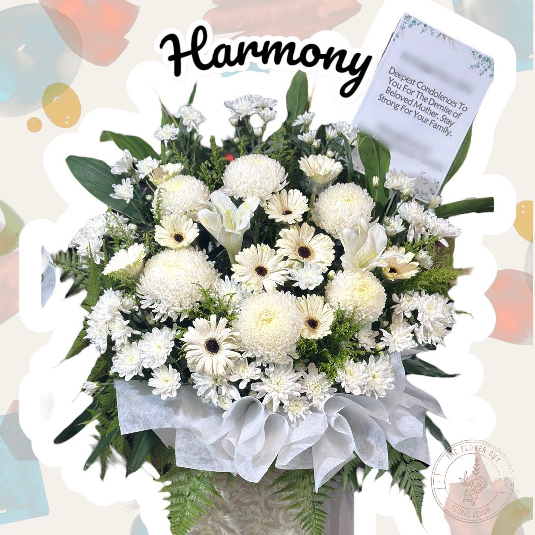 Harmony Fresh Funeral Condolence Flower Stand