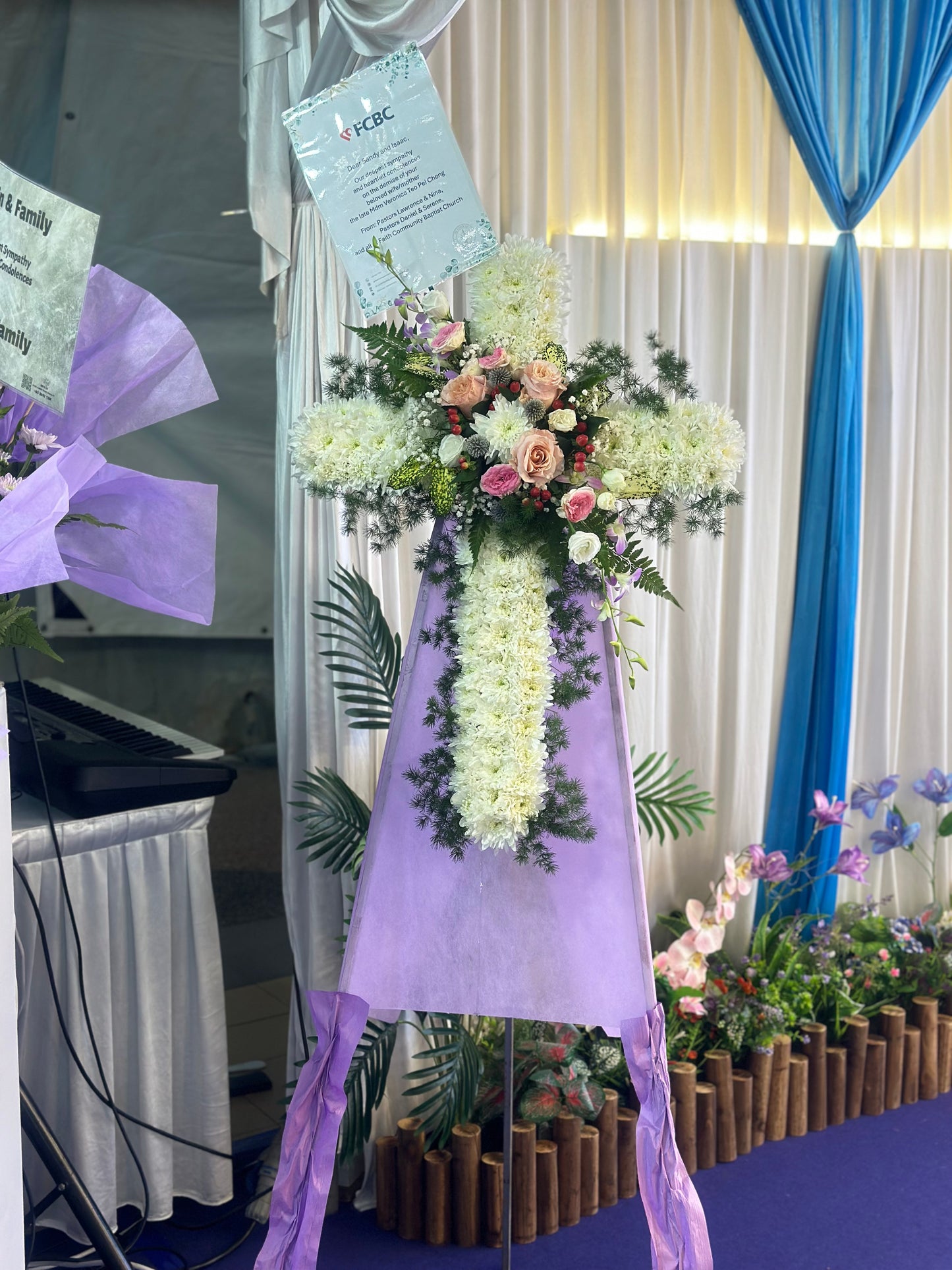 Serenity Cross Flower Stand