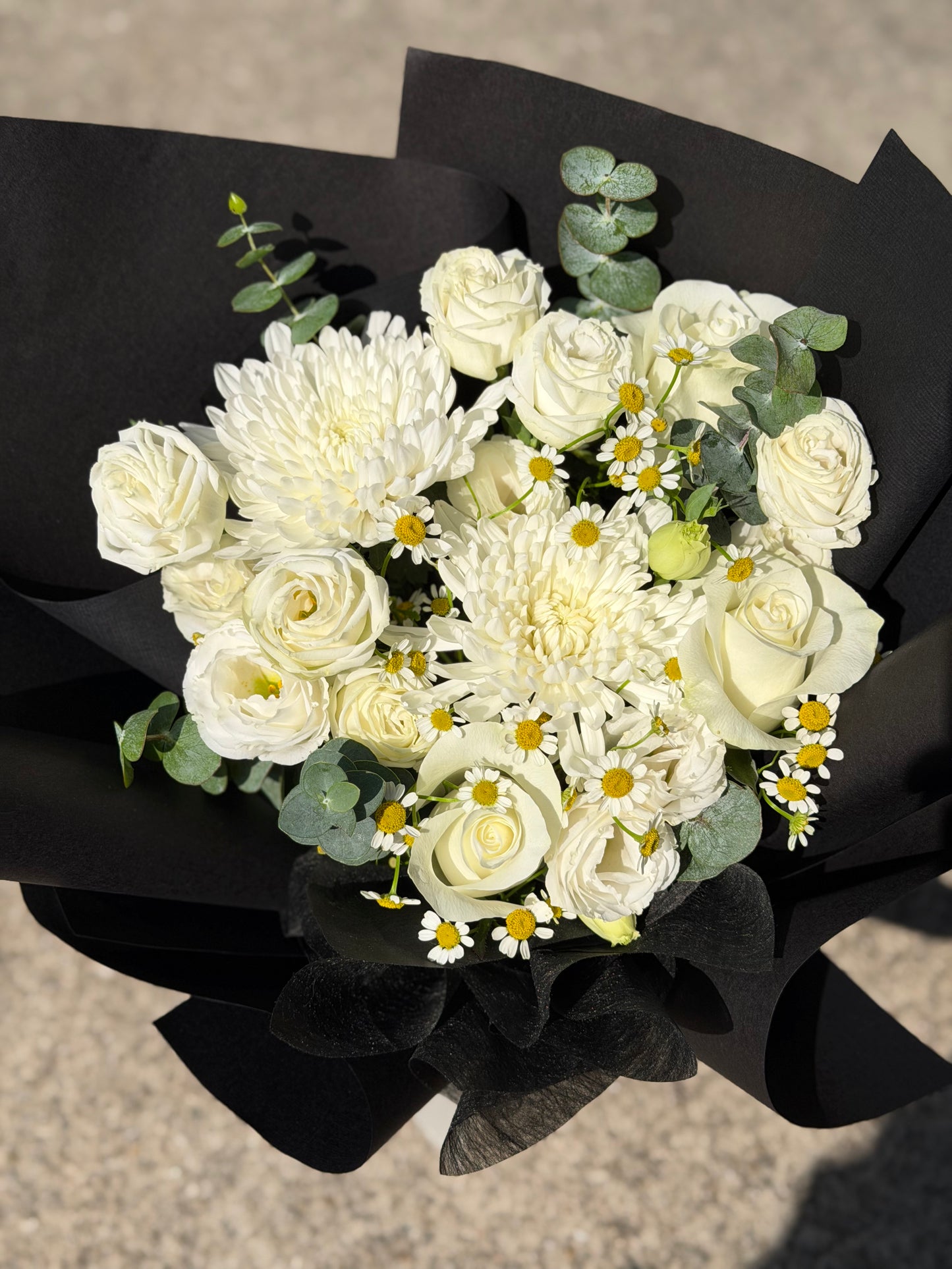 Pure Serenity - White Funeral Condolence Bouquet
