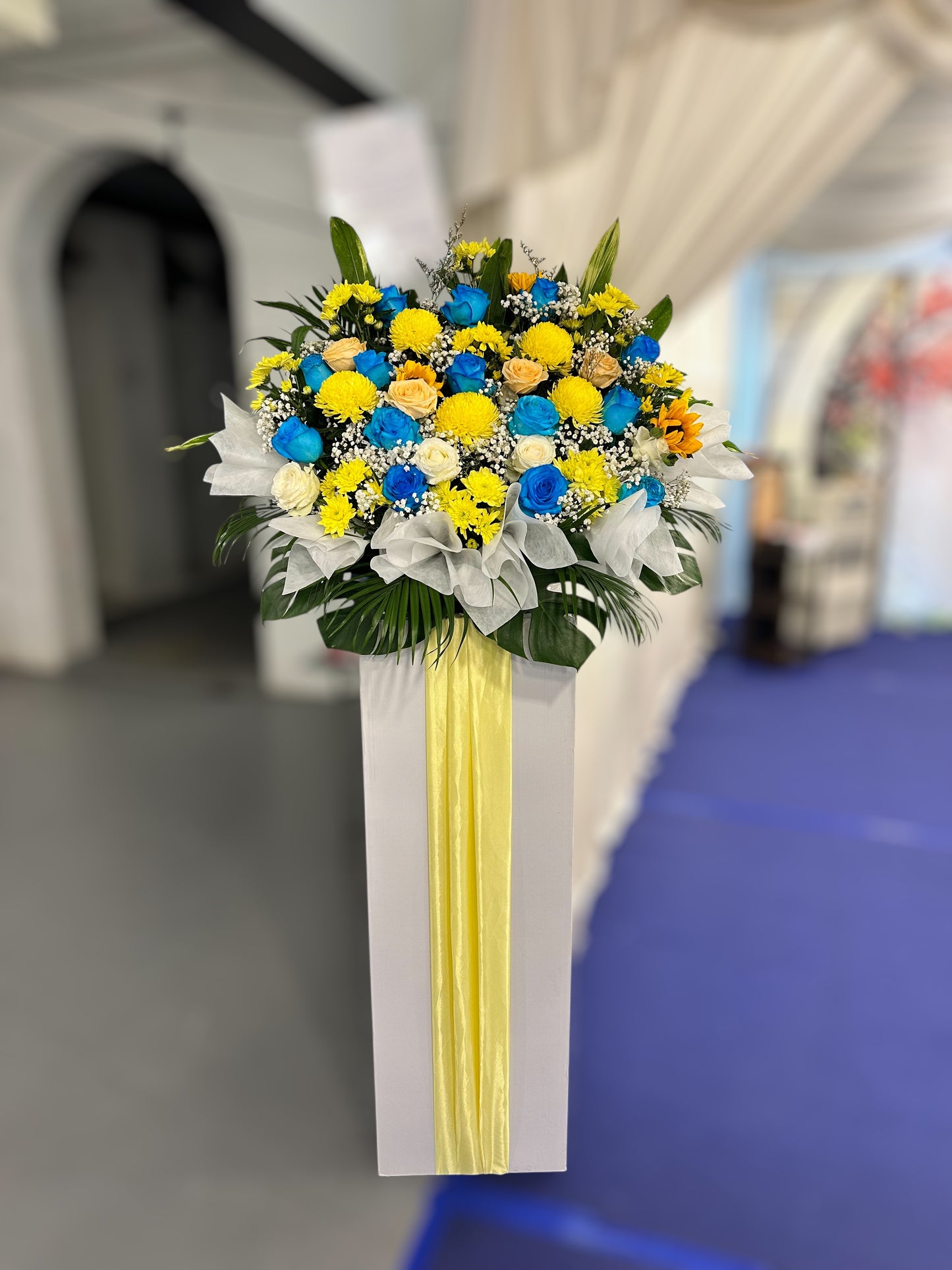 Cherish - Sympathy Condolence Grand Flower Stand