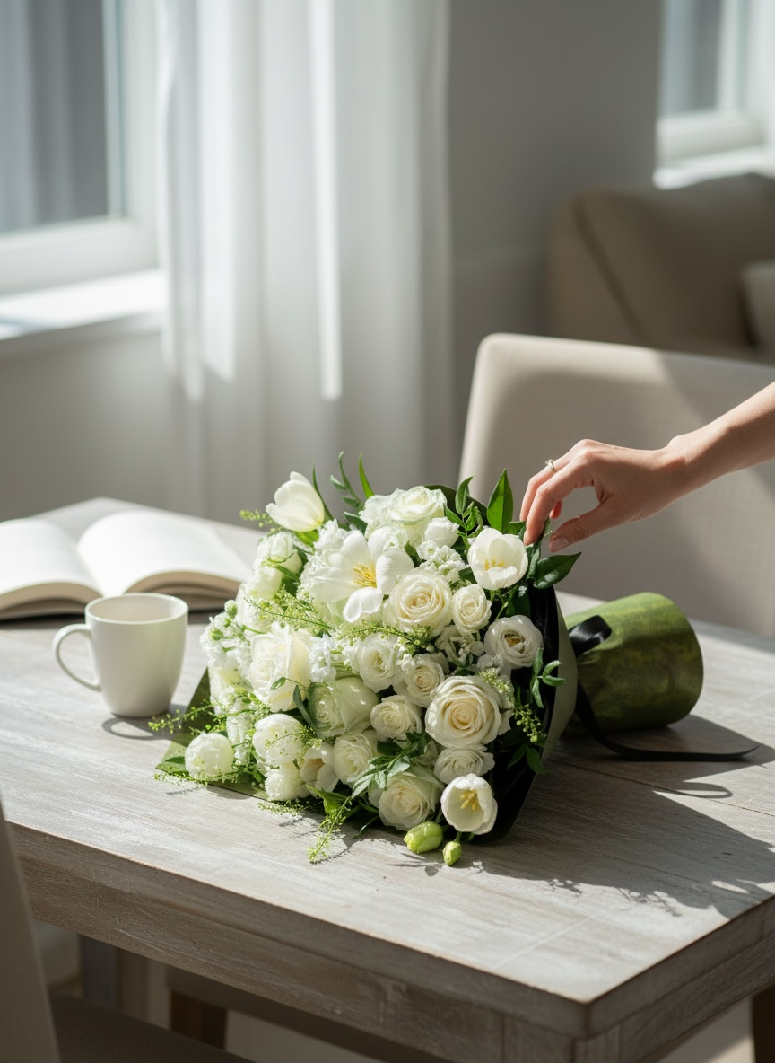 Emerald Grace - Bespoke Mixed Fresh Flower Bouquet