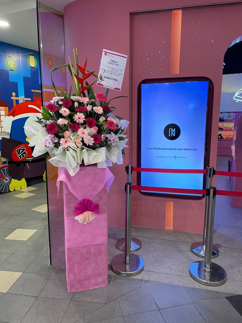 Pinky Pastel Theme Congratulations Opening Flower Stand