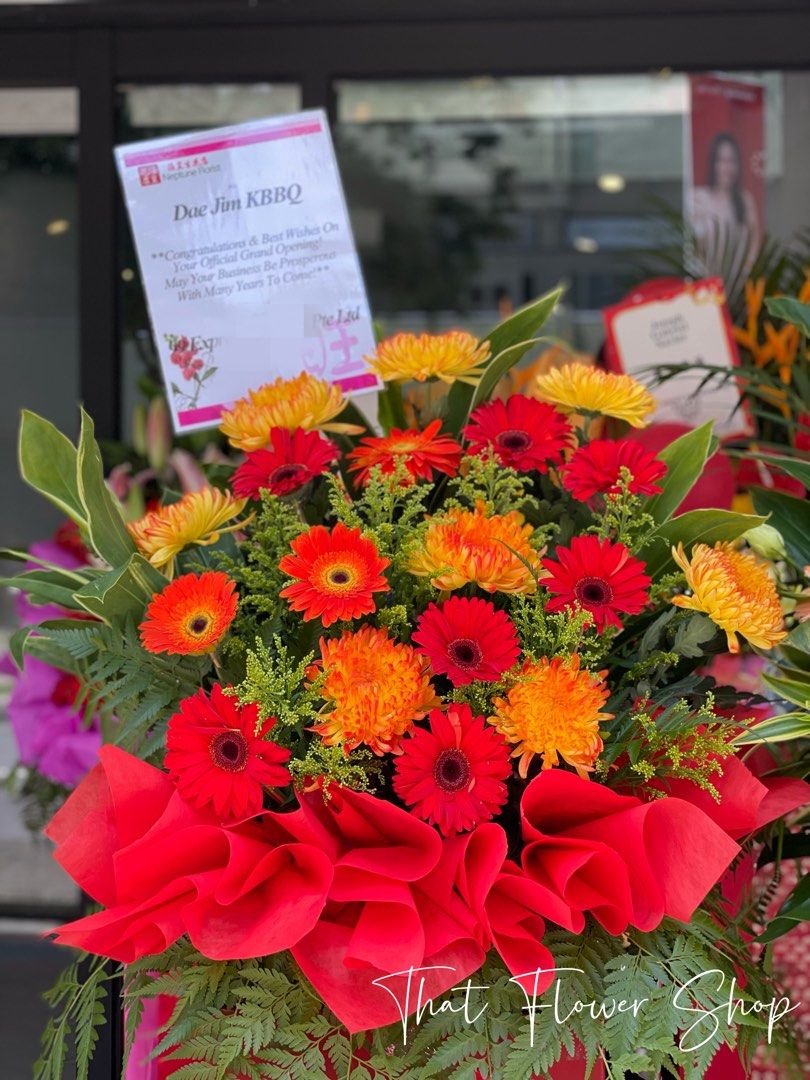 Newly Opening Congratulations Flower Stand
