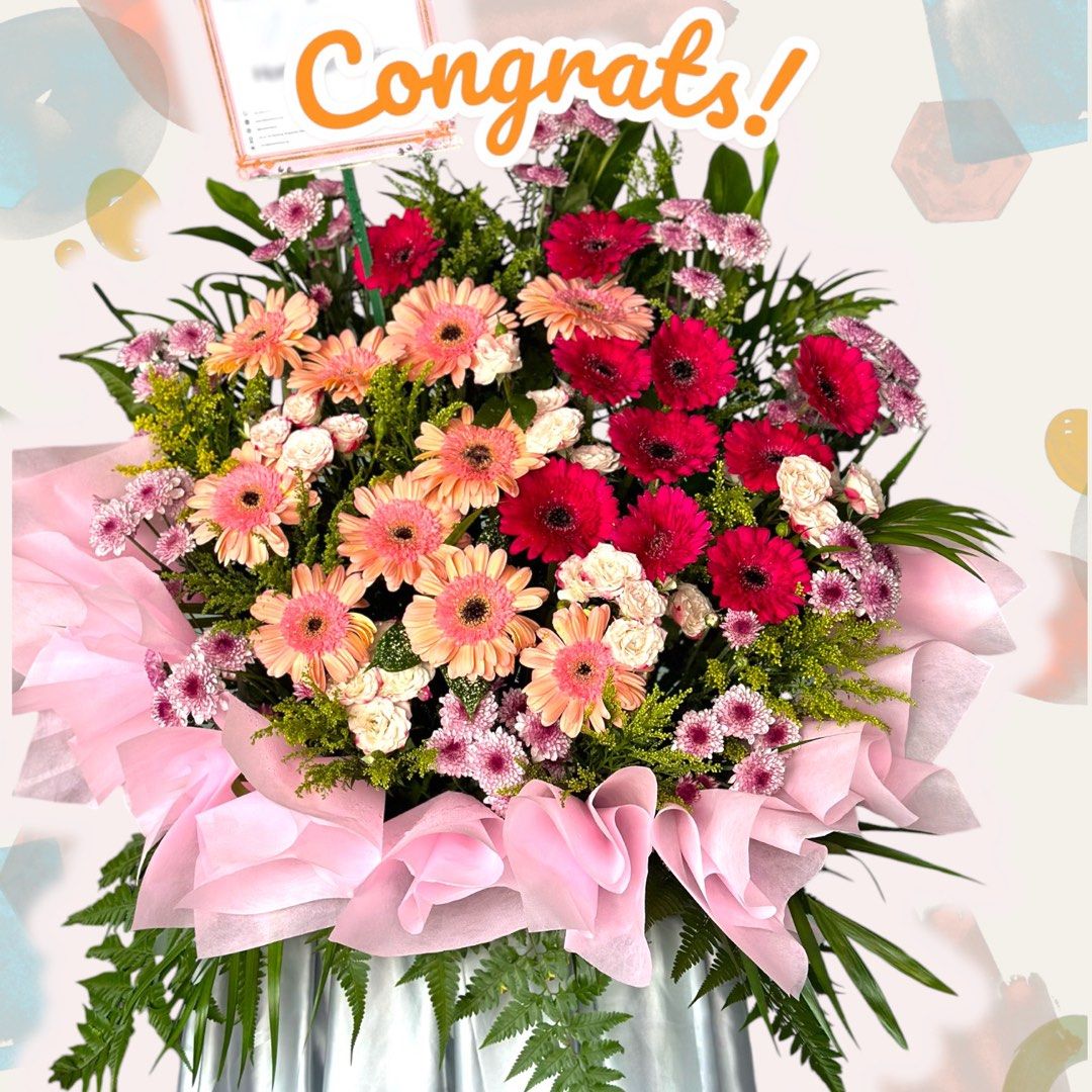 Excellence Grand Opening Congratulations Flower Stand