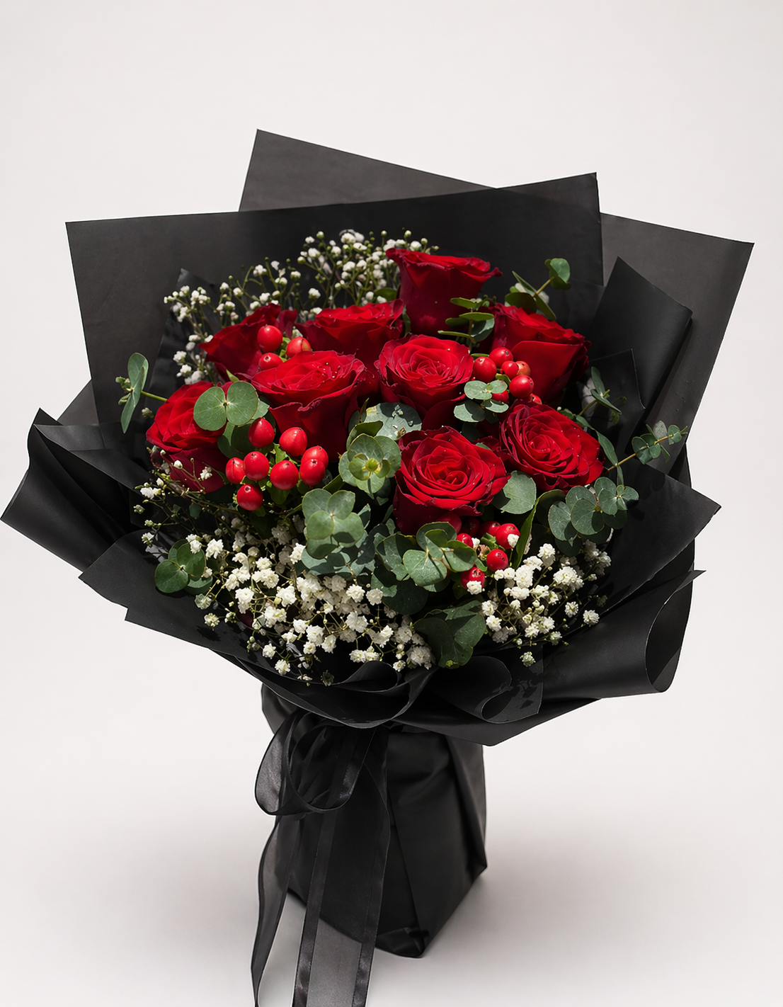 Classic 9 Stalks Premium Red Roses Bouquet