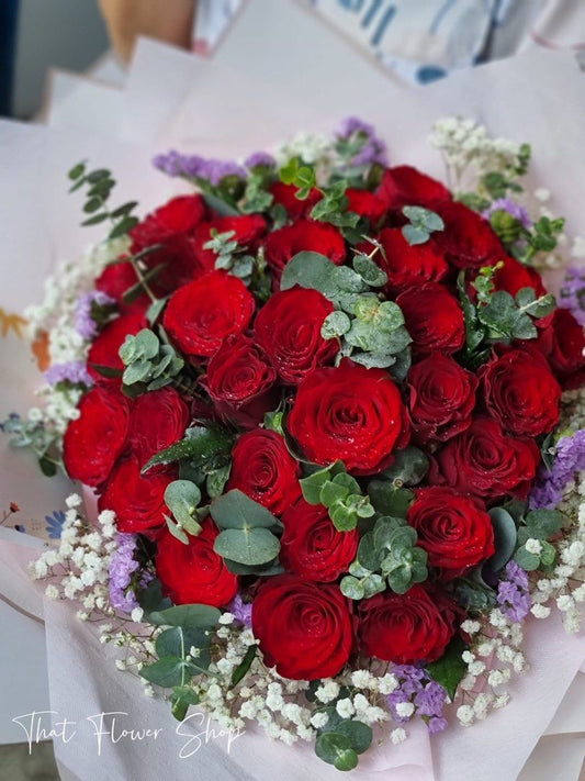 30 Stalks Premium Red Roses Bouquet