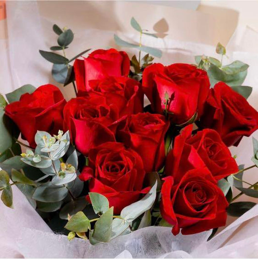 9 Stalks Rose Bouquet