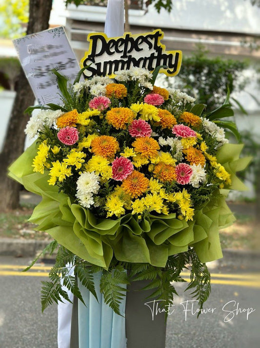 Deepest Sympathy Condolence Flower Stand