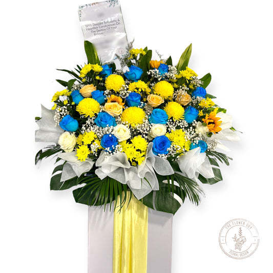 Cherish - Sympathy Condolence Grand Flower Stand