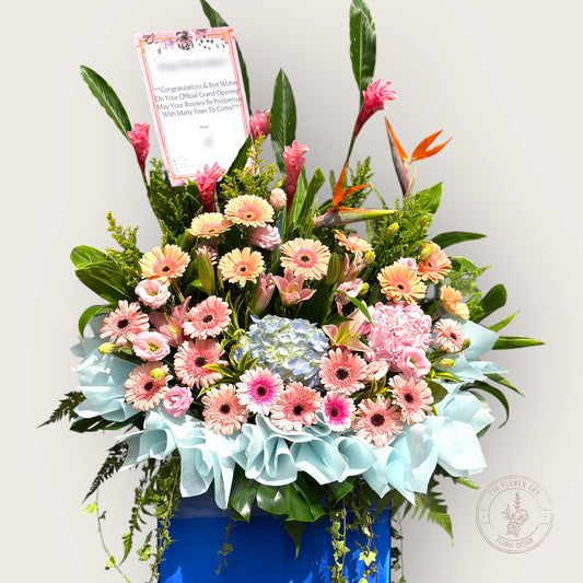 Radiant Success II - Premium Grand Opening Congratulations Flower Stand