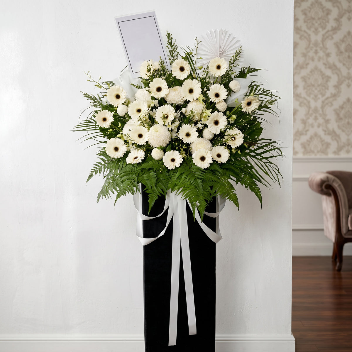 Elegance II - Sympathy Condolences Fresh Flower Wreath