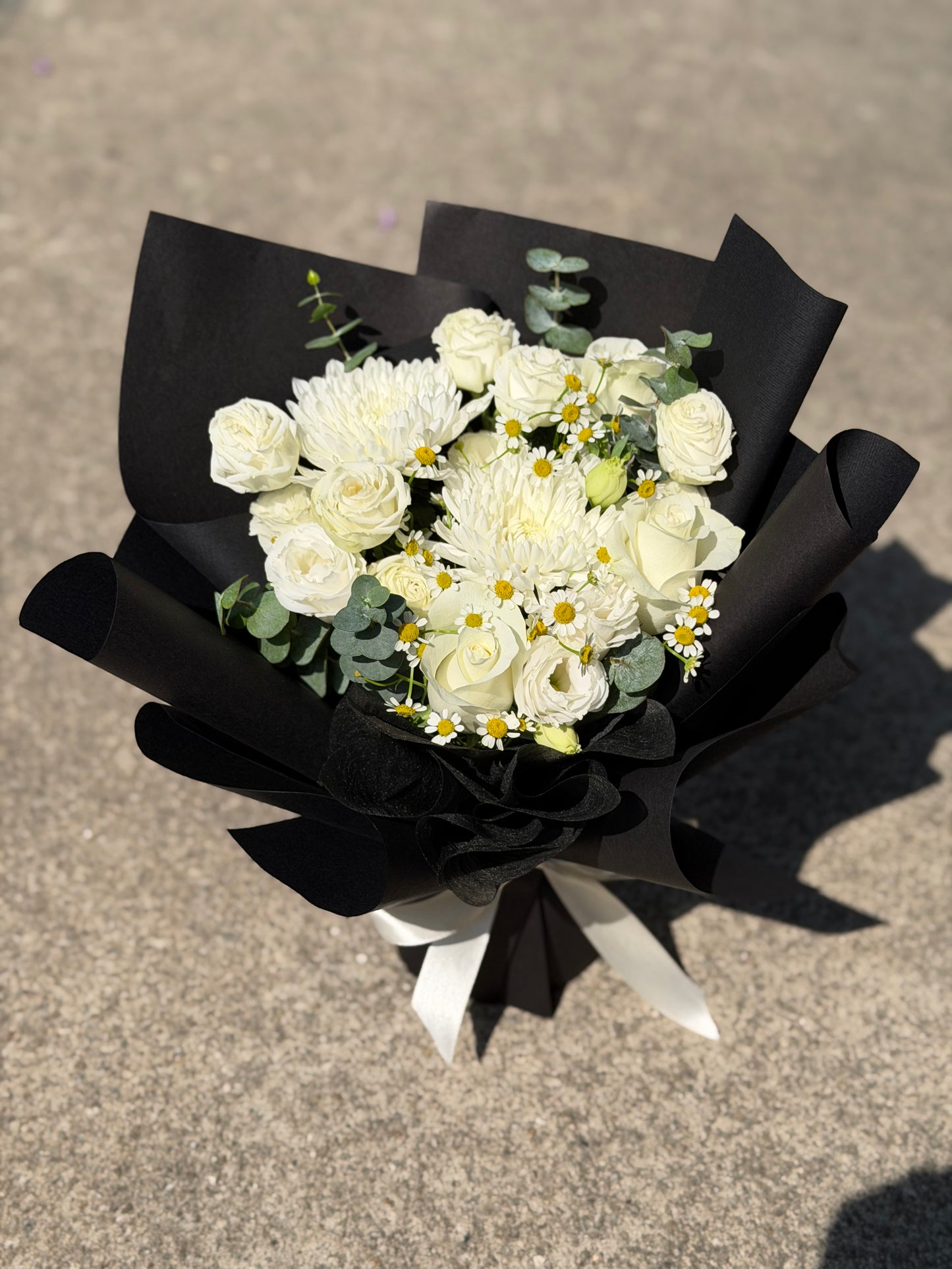 Pure Serenity - White Funeral Condolence Bouquet