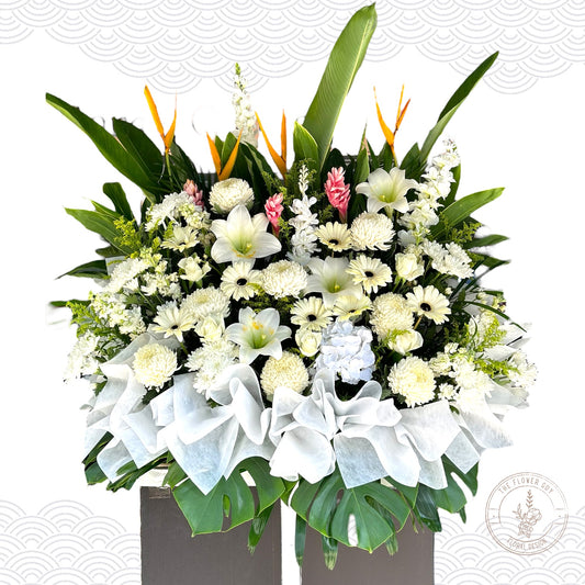 Timeless Tribute - XL Size Grand Sympathy Condolence Flower Stand
