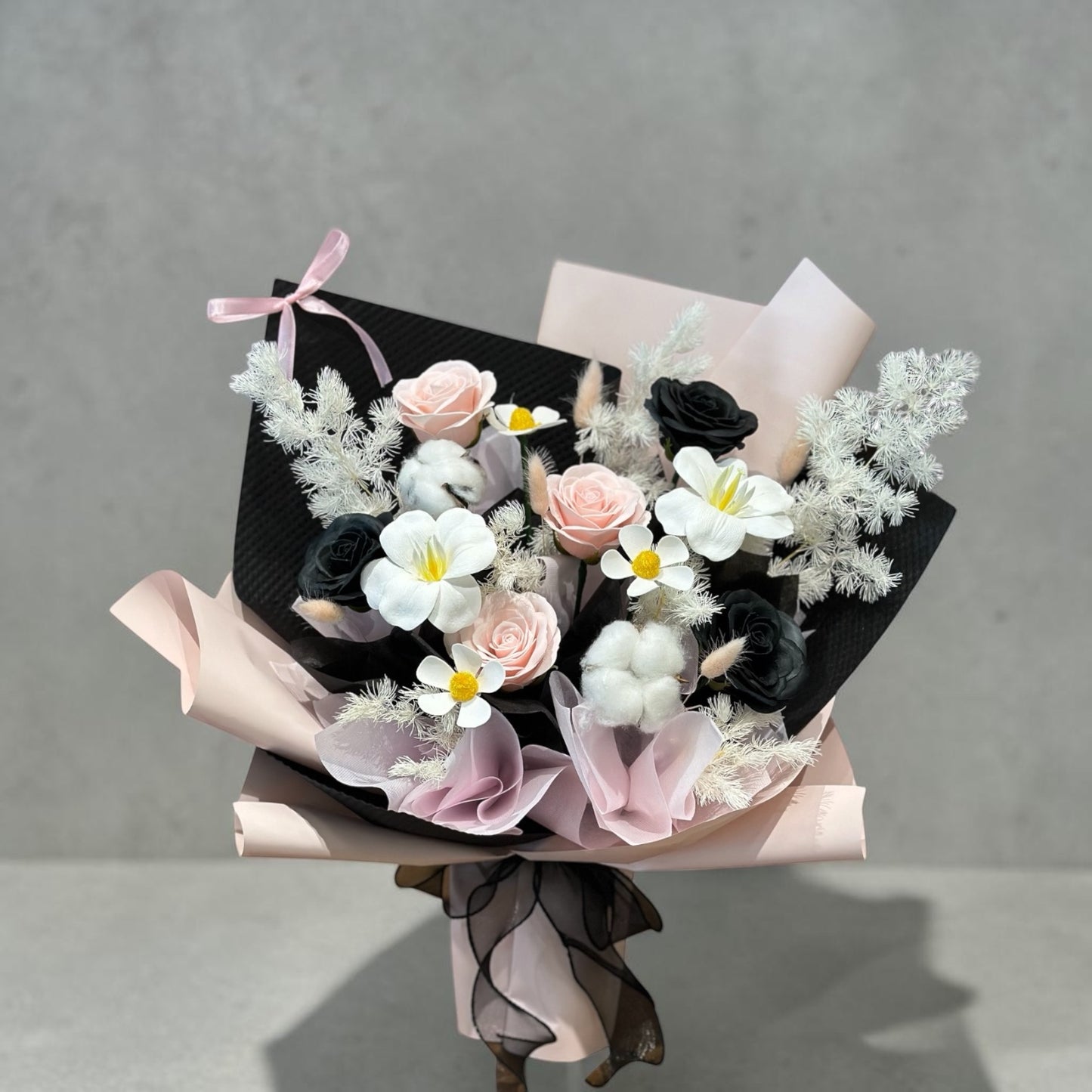 PSF 04 - BlackPink Preserved Soap Flower Bouquet