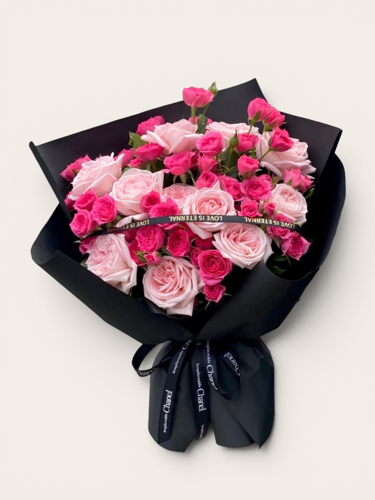 Midnight Blush - Premium Baby Pink Roses Fresh Bouquet
