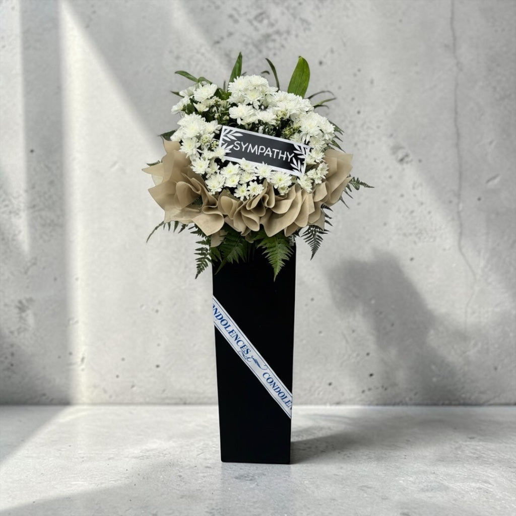 Peaceful Remembrance - Sympathy Condolence Flower Stand