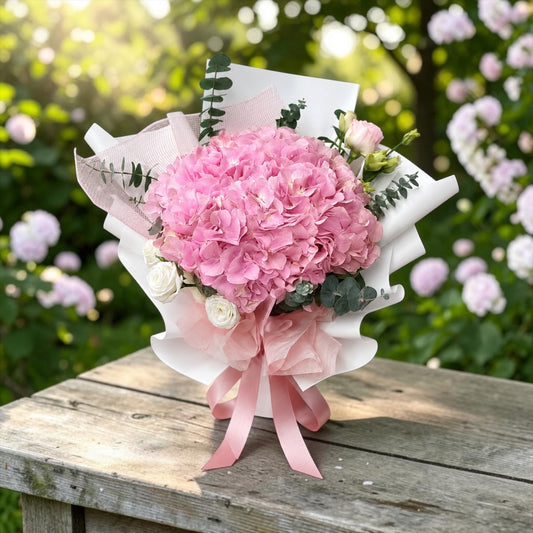 Pink Serenity - Bespoke Hydrangea Mixed Flower Bouquet