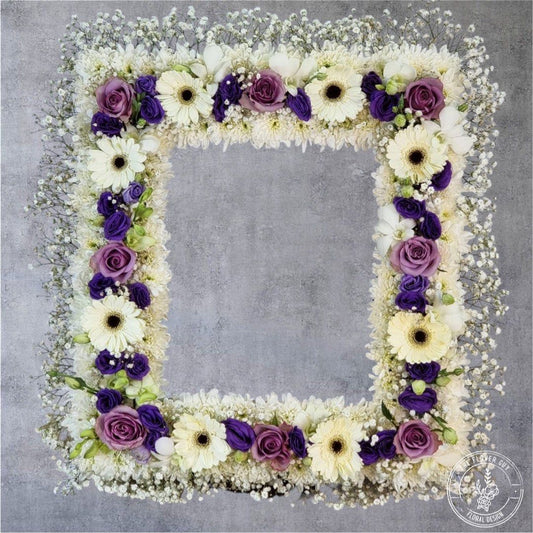 Condolence Fresh Flower Photo Wreath