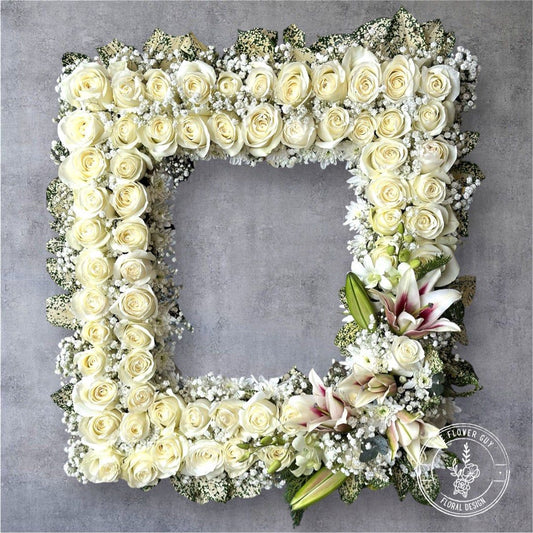 Fresh Yellow Flowers Photo Wreath