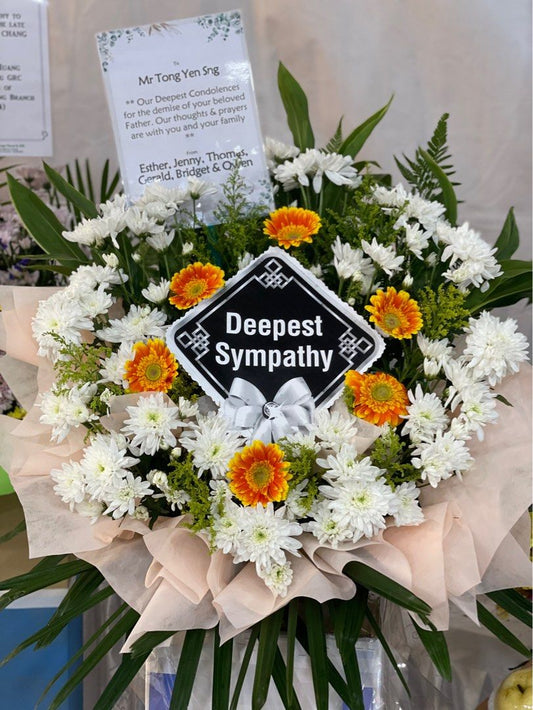 Empathy Fresh Flower Condolence Stand