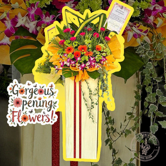 Elite Congratulations Opening Flower Stand
