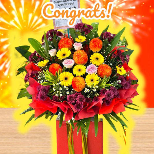 Prosperity Grand Opening Congratulations Flower Stand