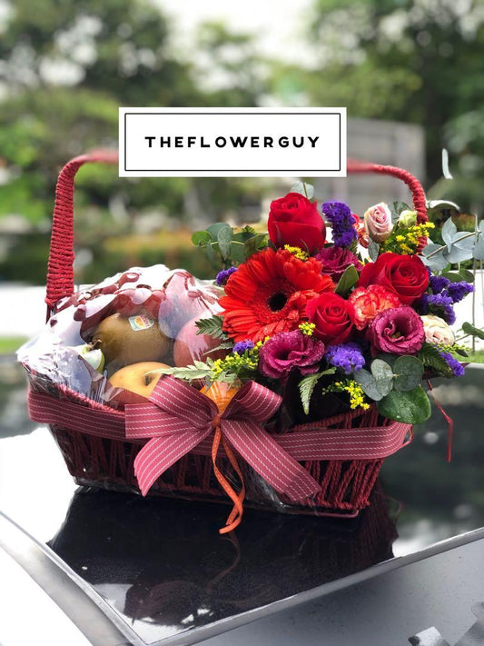 Special Fruit Flower Gift Hamper Basket